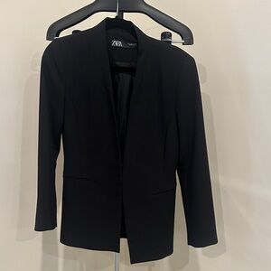 Zara Women's Elegant Black Suit Jacket oversized large